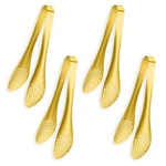 Iaxsee 4 Pcs Serving Tongs Gold 9 Inch Utensils Stainless Steel.... Fixed Price $22.51.
