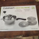 Cuisinart Food Mill Stainless Steel 2.3 Qt Complete Excellent. Fixed Price $23.99.
