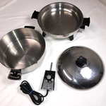 Rena Ware Stainless 11" Electric Skillet Fry Pan Lid & High Dome Cover. Fixed Price $129.99.