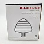 Kitchenaid Pastry Beater KSMPB5 Silver Coated With Scraper For 4.5 Qt & New. Fixed Price $25.00.