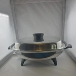 Aristo-craft 12 Inch Stainless Steel Skillet W/lid & Electric Heat Controller. Fixed Price $69.99.