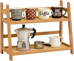 Household 2-TIER Cup Shelf Organizer, Kitchen Counter Tea Coffee Bar. Fixed Price $21.59.