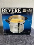 Vintage Revere Ware 1558 Quart Multi-cooker Inset Stainless Steel New Box. Fixed Price $130.00.