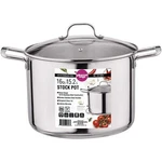 Gourmet Edge Stock Pot Stainless Steel Cooking With Lid, Silver- 16-QUART. Fixed Price $60.21.