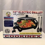 Cookinex 12 Nonstick Electric Skillet W/glass Cover & Utensils Model ED-600. Fixed Price $21.00.