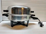 Townecraft Chef's Ware Electric Skillet 11" Stainless Oil Core 3 Qt Fry Pan Lid. Fixed Price $139.99.