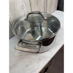 Viking 3-PLY Stainless Steel Qt Casserole Pan Stock Pot Glass Lid 40011-0224. Fixed Price $55.00.