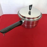 Vtg Imperial 2QT 3 Ply Stainless Steel Pot Pan Lid Poached Egg Tray Made U.s.a. Fixed Price $20.00.