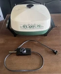 Vtg West Bend #72017 Electric Skillet 8X7X12 Green Base-ivory Lid Tested Works. Fixed Price $44.99.