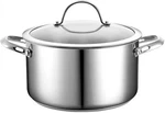 Dutch Oven Casserole With Glass Lid, 6-QUART Classic Stainless Steel Stockpot,. Fixed Price $62.99.