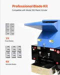 Vevor SKD-11 Alloy Steel Shredder Kit, 8 Blades, For Model 250 Grinder. Fixed Price $228.99.