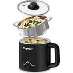 Topwit 1.2L Electric Hot Pot For Cooking, Non-stick, Portable. Fixed Price $38.99.