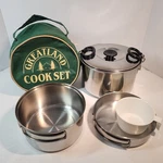 Greatland Camping Cook Set Stainless Steel Pots Pans Kit W Bag Hiking. Fixed Price $44.99.