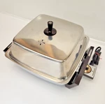Vintage Toastmaster Electric Frying Pan Skillet Stainless Steel Model 807 Works. Fixed Price $29.99.