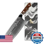 Soden 7 Inch Cleaver Knife VG-10 Damascus Steel Professional Meat & Bu. Fixed Price $96.17.