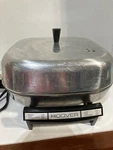 Vtg Hoover Electric Fry Pan Skillet Model 8620 Stainless Steel Tested Working. Fixed Price $49.75.