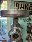 Hobart #12 Meat Grinder / Food Chopper Attachment Stainless Feed Pan, Pusher Euc. Fixed Price $850.00.