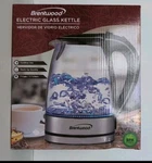 Brentwood Glass Kettle KT-1900BK Black Silver Electric New. Fixed Price $24.99.