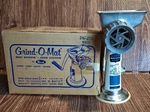 Rival 358 White Grind-o-mat Meat Grinder Food Chopper Original Box Vtg. Fixed Price $25.00.