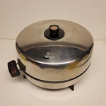 Vintage Revere Ware Automatic Electric Perma Loc/stainless Steel Skillet - 8841. Fixed Price $31.00.