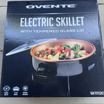 Ovente 12" Electric Skillet With Tempered Glass Cover, New In Box. Fixed Price $19.89.