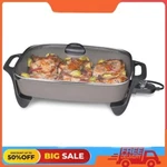 Presto 16" Ceramic Electric Skillet With Glass Cover, Silver 06860. Fixed Price $49.86.