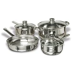 Concord 7-PIECE Stainless Steel Cookware Set, Includes Pots And Pans. Fixed Price $59.98.