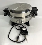 Webalco West Bend Liquid Core Electric Skillet 17209 W/high Dome Server Lid. Fixed Price $54.97.
