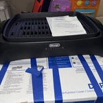 Delonghi Perfecto Healthy Indoor Grill BG24 Missing Lid Black Non-stick. Fixed Price $21.99.