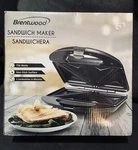 Brentwood TS-240B Non-stick Compact Dual Sandwich Maker 750W Black & Silver New. Fixed Price $22.99.