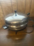 Farberware 12" Electric Fry Pan Dome Lid Stainless Model 310-B. Fixed Price $49.00.