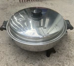 Vtg Saladmaster 7817 Stainless Steel 11" Oil Core Electric Skillet Pan No Plug. Fixed Price $99.99.