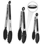 Eddeas Kitchen Tongs With Silicone Tips, For 7+9+12 Inch, Black 3PCS. Fixed Price $23.23.