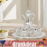 Set 6 Cups Saucers W/rack Silver 1 Oz Gift Teapot Coffee. Fixed Price $38.88.