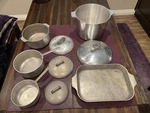 Vintage Royalty Nasco Korea 9-PIECE Cookware Set Heavy Duty Pots & Lids. Fixed Price $419.99.