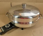 Farberware 12" Electric Stainless Steel Skillet Made Usa Model 344A. Fixed Price $55.00.