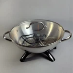 Presto Stainless Steel Electric Wok 05900 1500-WATT W/lid & Grate Control Works. Fixed Price $54.99.