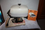 Vintage West Bend Almond Electric Skillet Lid 72119 Non Stick Sensa Temp Booklet. Fixed Price $21.99.
