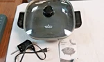Rival Black Electric Skillet With Glass Cover 11" Square Model CKRVSK11. Fixed Price $14.99.