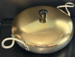 Vintage Wear Ever Aluminum Covered Skillet Pan Gold Lid Usa 9IN No 6-901. Fixed Price $21.24.