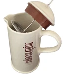 French Press Hot Chocolate Maker Ceramic Frother Pot Chocolatiere 34OZ. Fixed Price $22.95.