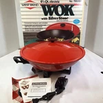 Vintage Westbend Electric Wok Silver Stone Non Stick Red Box Manual & Cookbook. Fixed Price $48.98.