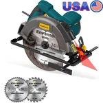 Electric Circular Saw 1400W W/ Laser Guide Adjustable Depth & Angle 2 Blades New. Fixed Price $74.29.