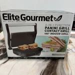 Elite Gourmet 3-IN-1 Panini Press, Contact GRILL/180 Indoor EPN-2976 Nib. Fixed Price $39.99.