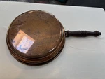 Copper Stainless Steel Frying Pan/skillet W/ Wood Handle Electric Gas: Portugal. Fixed Price $35.00.