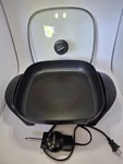 West Bend 72306 Square Electric Skillet Non Stick Frying Pan Clear Lid Tested. Fixed Price $24.00.