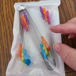 8PCS Silicone Mini Tongs 5 Inch Hand Shape Food Serving For Kids Ice Fruit. Fixed Price $12.61.