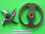 #32 Meat Grinder Sausage Stuffer Kidney Plate And Knife Hobart Lem Cabelas Etc. Fixed Price $52.20.