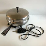 Vintage Farberware Cookware 12 Electric Buffet Fry Pan 310 Stainless Steel. Fixed Price $44.99.