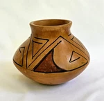 Vtg Ortiz Clay Mexico Polychrome Handpainted Pottery 3" Casa Grande Unsigned. Fixed Price $35.09.